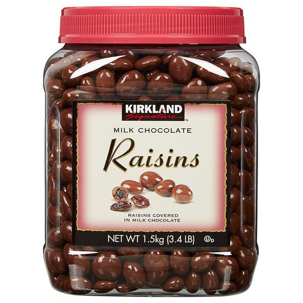 kirkland signature chocolate covered raisins 54 oz