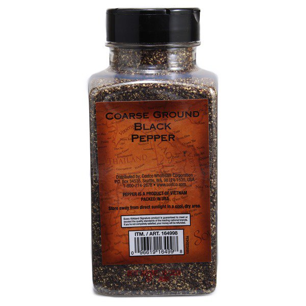kirkland signature coarse ground black pepper 12 7 oz 1