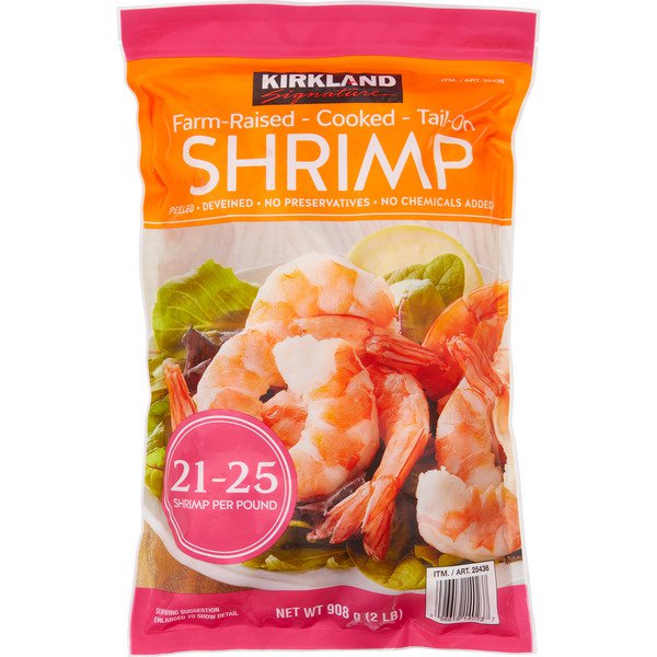 kirkland signature cooked shrimp farm raised 2 lbs