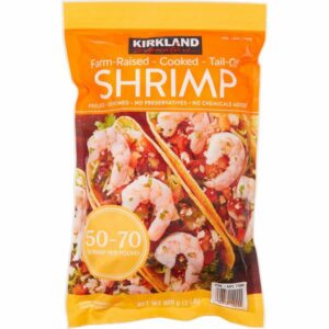 kirkland signature cooked tail off shrimp 50 70 ct 2 lbs