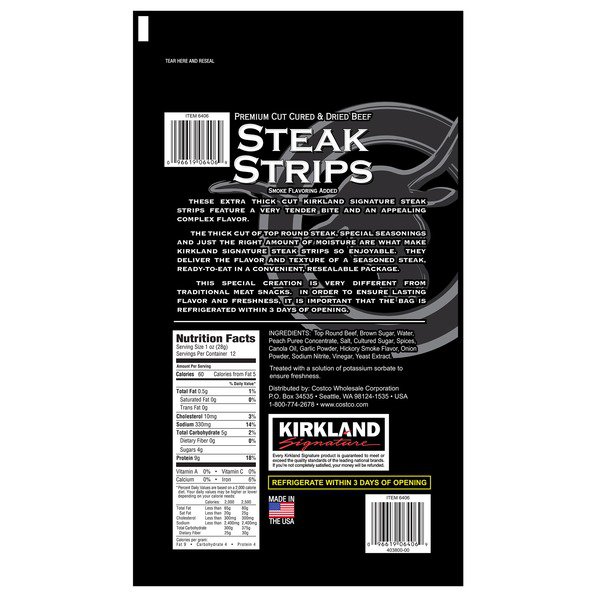 kirkland signature extra thick cut steak strips 12 oz 1