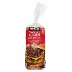 kirkland signature ground sirloin beef patties 18 x 33 lb
