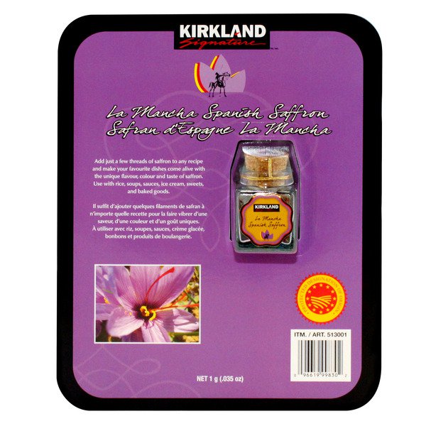 kirkland signature la mancha spanish saffron 1 g