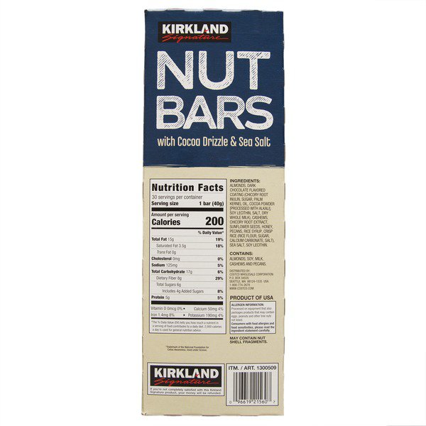 kirkland signature nut bar 30 ct 1
