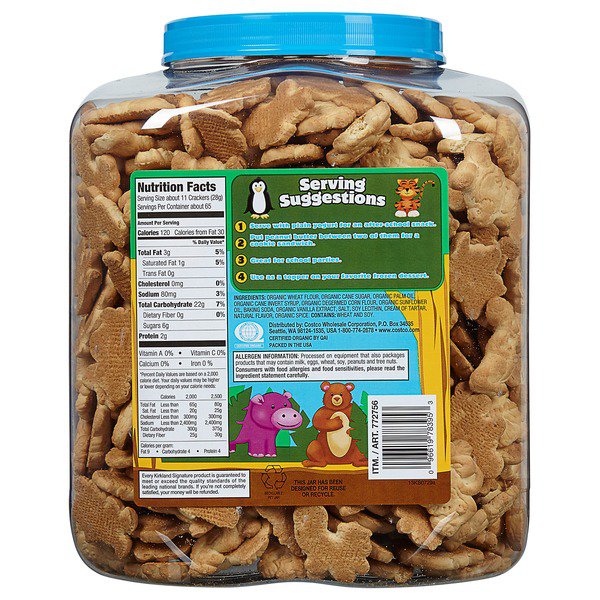 kirkland signature organic animal crackers 64 oz 1