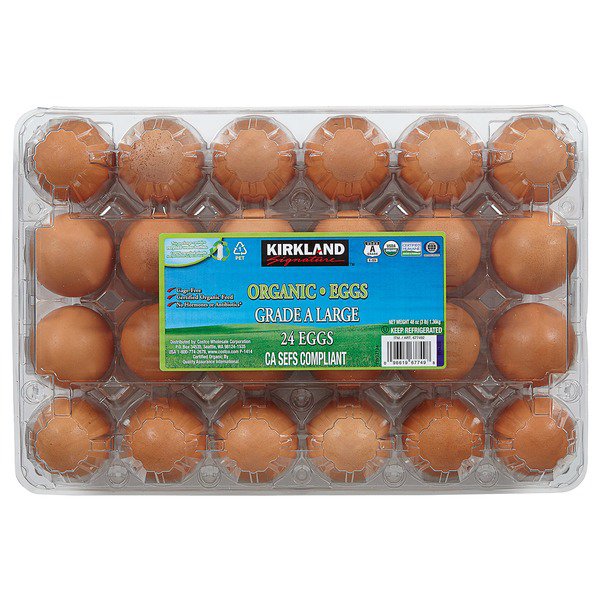 kirkland signature organic grade a eggs 24 ct