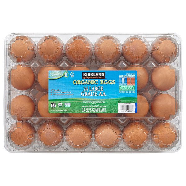 kirkland signature organic grade aa eggs 24 ct