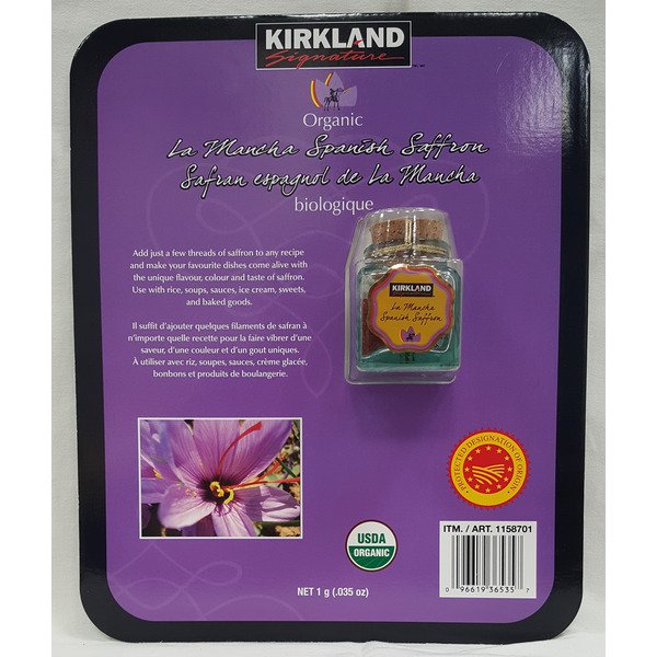 kirkland signature organic saffron 1 g
