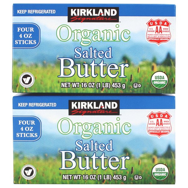 kirkland signature organic salted butter 2 x 16 oz