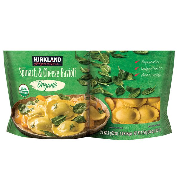 kirkland signature organic spin cheese ravioli 2 22 oz