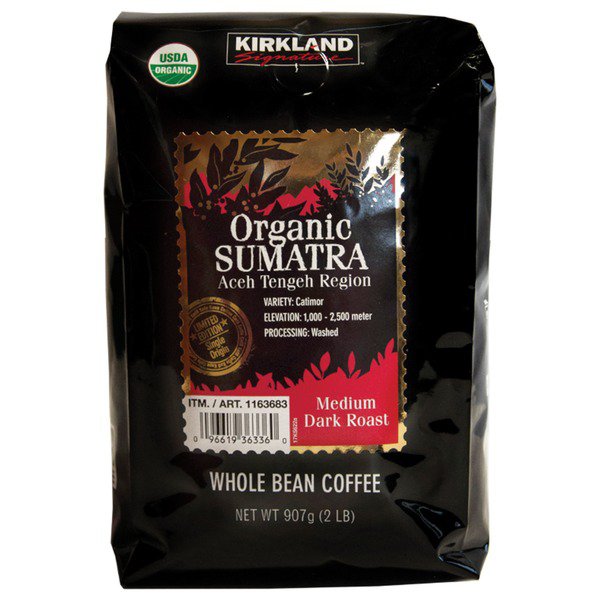 kirkland signature organic sumatran whole bean coffee 2 lb 1
