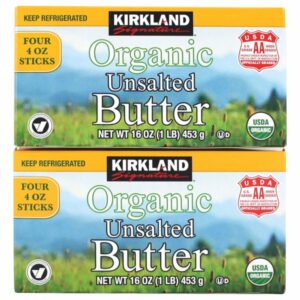 Kirkland Signature Organic Unsalted Butter, 4 x 4 oz