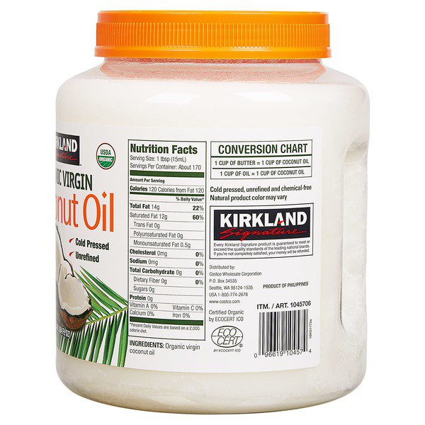 kirkland signature organic virgin coconut oil 84 oz 1