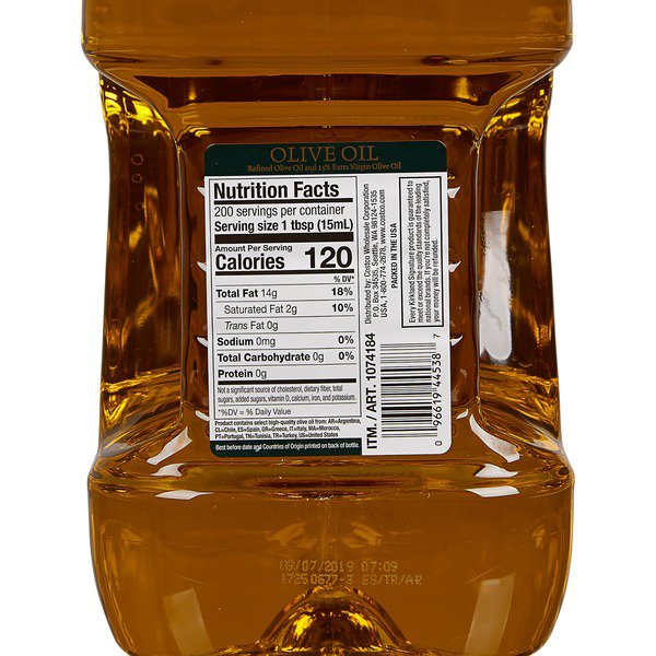 kirkland signature pure olive oil 2 x 3 l 1