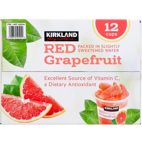 kirkland signature red grapefruit cups 12 x 8 oz