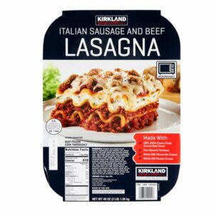 Kirkland Signature Sausage & Beef Lasagna, 2 x 48 oz, the Costcodle item for 2025-08-13