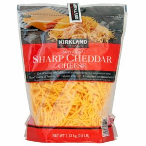 kirkland signature shredded sharp cheddar cheese 2 x 2 5 lbs