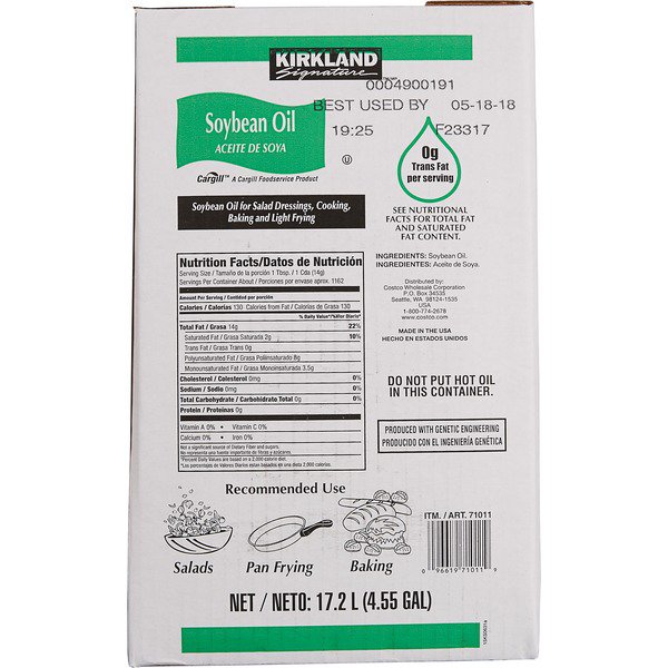 kirkland signature soybean oil 35 lbs 1