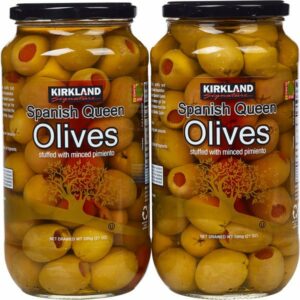 Kirkland Signature Spanish Queen Olives, 2 x 21 oz, the Costcodle item for 2025-03-26