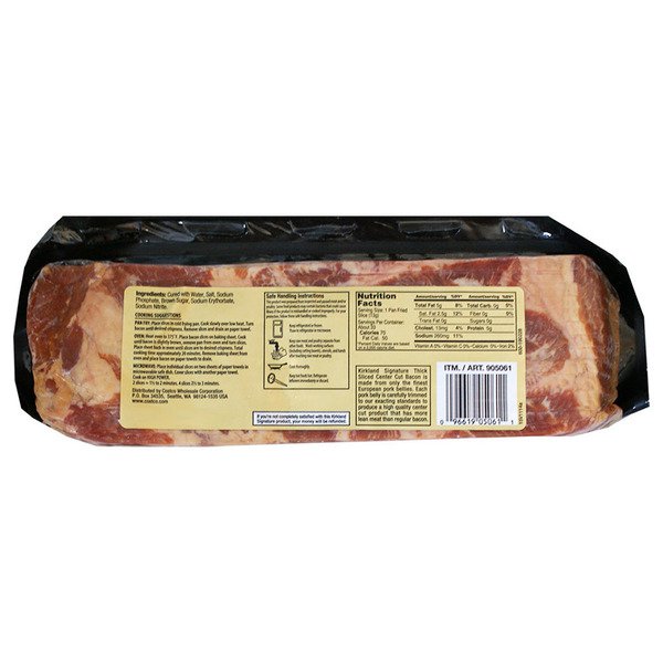 kirkland signature thick sliced bacon 2 x 1 5 lb 1