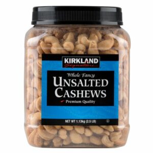 kirkland signature unsalted cashews 2 5 lb