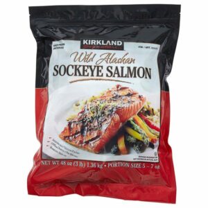 kirkland signature wild sockeye salmon individually wrapped 3 lbs