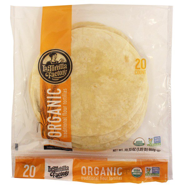 la tortilla organic flour tortilla 20 ct