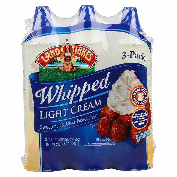 land olakes light whipped cream 3 x 15 oz