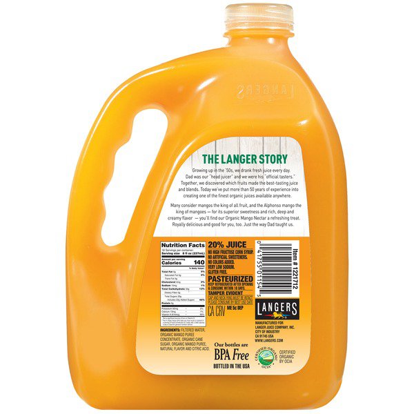 langers juice alphonso mango nectar 128 fl oz 1