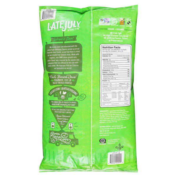 late july organic jalapeno lime multigrain chips 24 oz 1