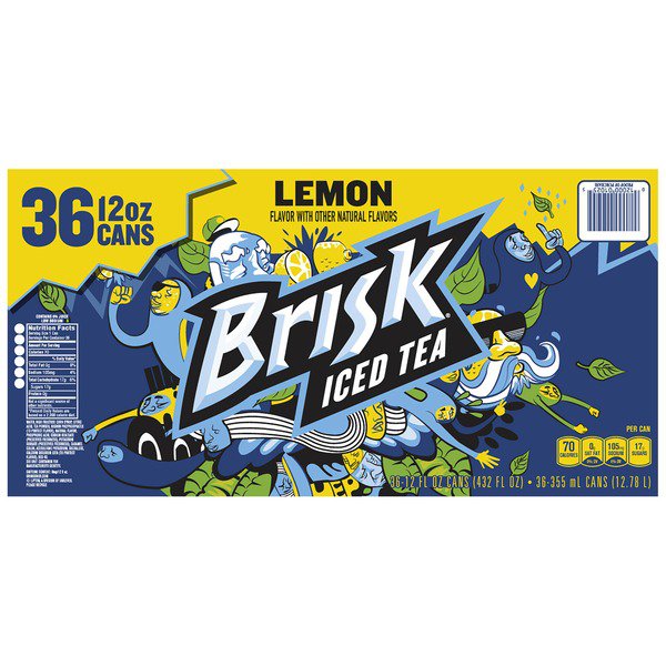 lipton brisk lemon iced tea 36 x 12 fl oz 1