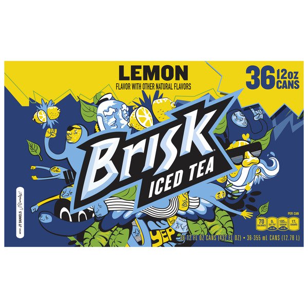 lipton brisk lemon iced tea 36 x 12 fl oz
