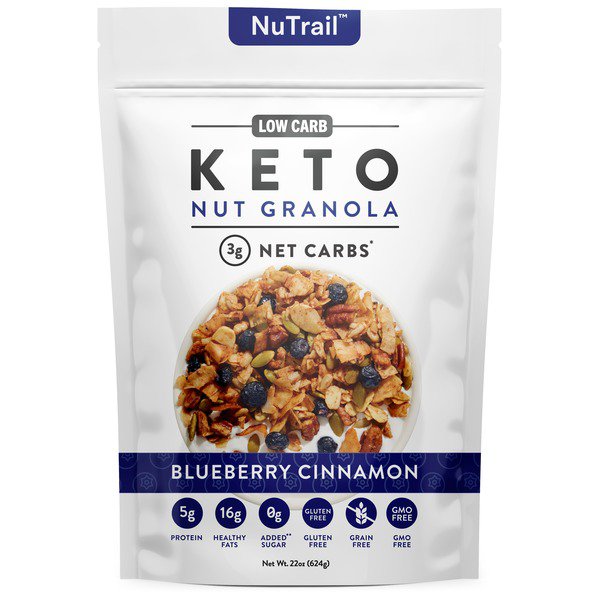 low carb keto nut granola blueberry cinnamon 22 oz