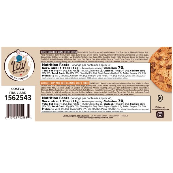 luv ready to bake cookie dough variety 48 oz 1
