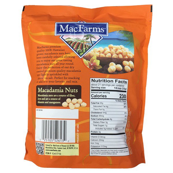 mac farms macadamia nuts dry roasted with sea salt 24 oz 1