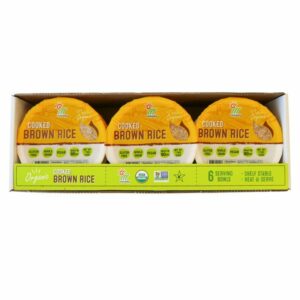 minsley organic steamed brown rice 6 ct