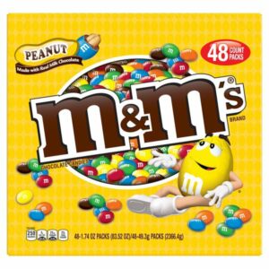 M&M’S Bulk Full Size Chocolate Candy, Peanut, 1.74 oz, 48 ct, the Costcodle item for 2026-04-18
