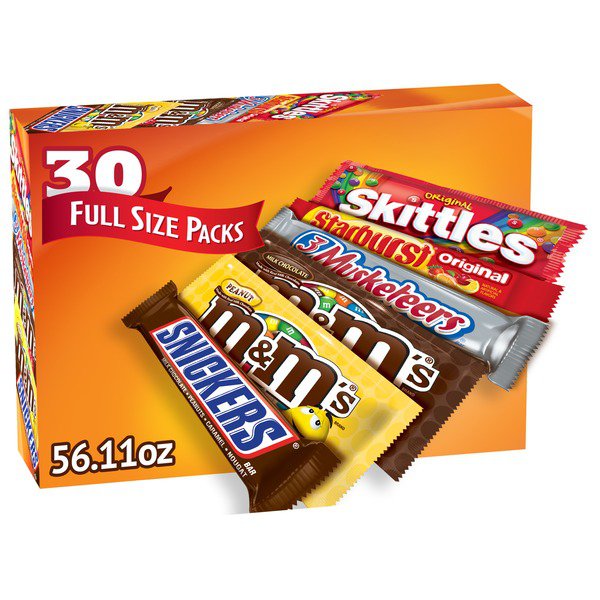 mms skittles and more chocolate candy bars variety pack 30 ct