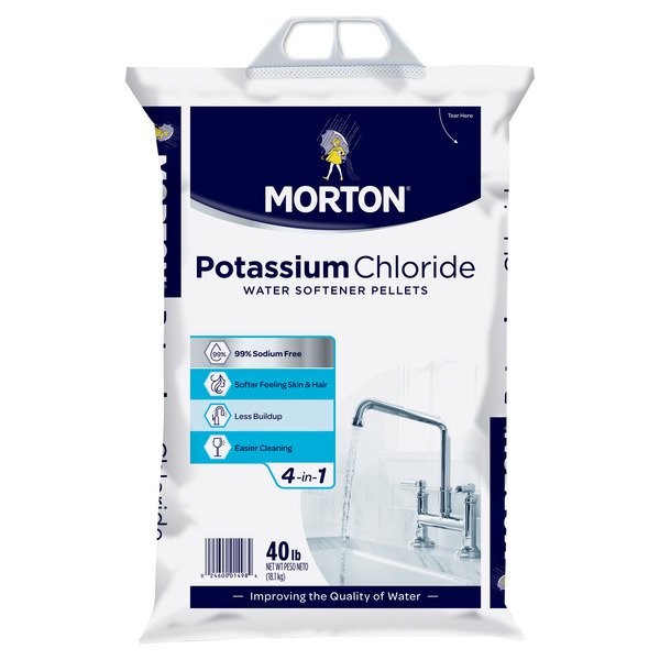 morton potassium chloride water softener pellets 40 lb