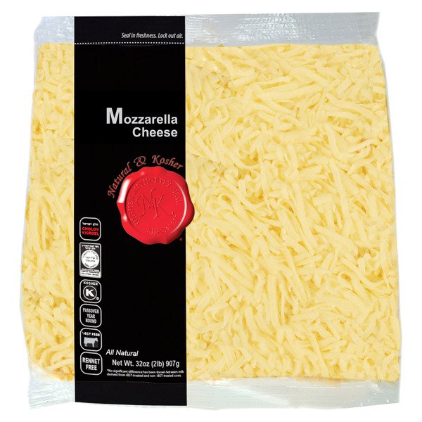 natural kosher shredded mozzarella cheese 32 oz