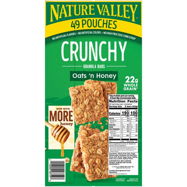 nature valley crunchy oats n honey granola bars 49 x 1 49 oz 1