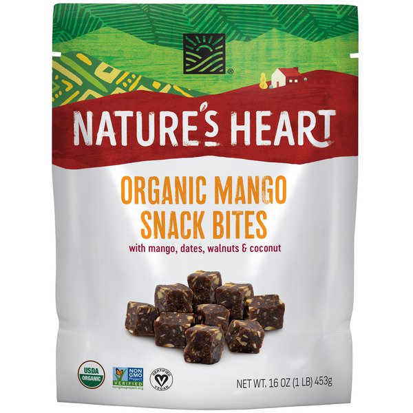 natures heart org mango snack bites 16oz