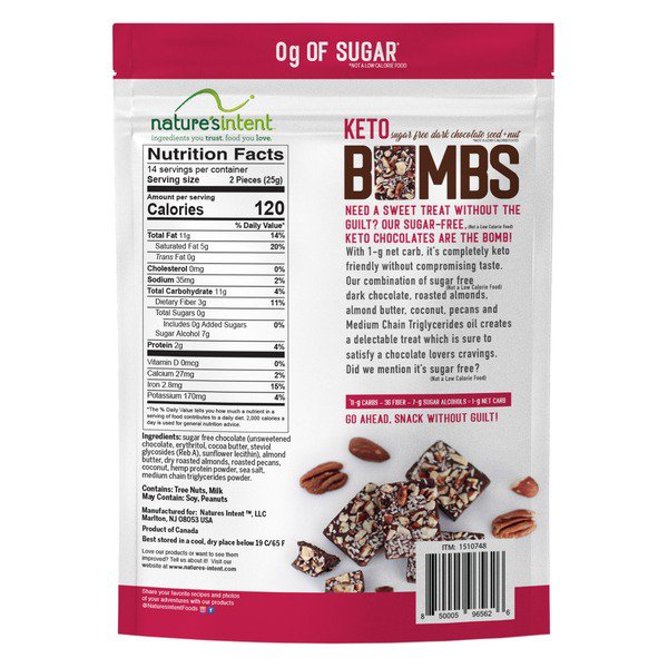 natures intent seed nut keto bomb 12 35 oz 0 77 lbs 1