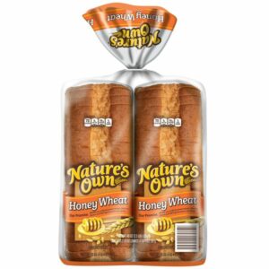 natures own honey wheat bread 2 x 20 oz