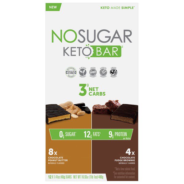 no sugar keto bars variety 12 x 1 4 oz