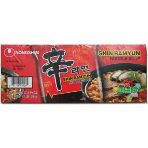 nong shim shin ramyun spicy 18 x 4 2 oz