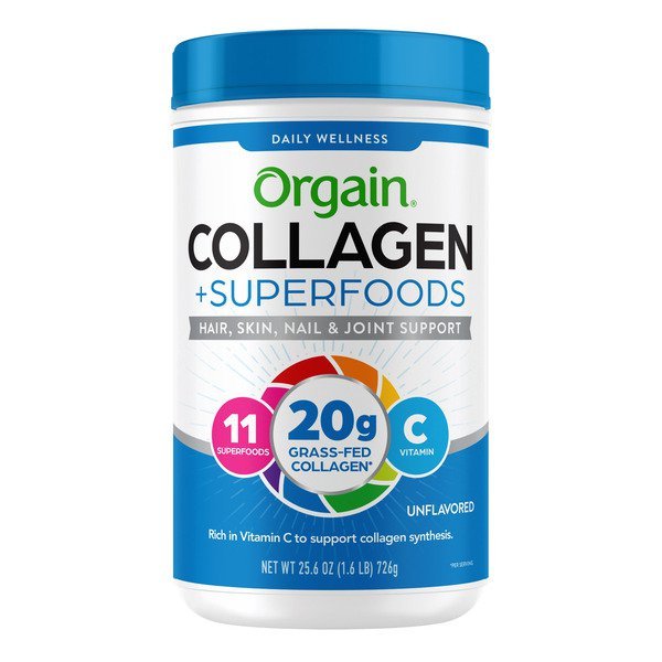 orgain collagen superfoods unflavored 1 6 lbs