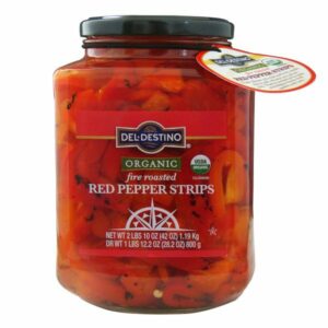 organic del destino roasted red pepper strips 42 oz