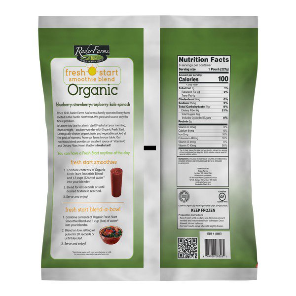 organic fresh start fruit veggie blend 6 x 8 oz 1