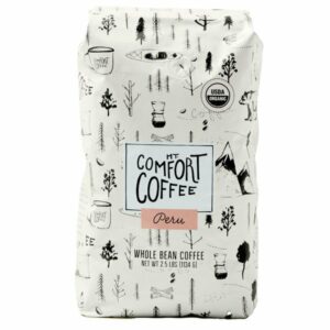 organic mt comfort peru coffee whole bean 2 5 lbs